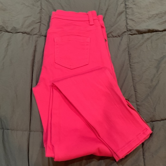 DG2 Diane Gilman - Pink denim jeans with zipper on legs - Size 2 - Picture 14 of 14